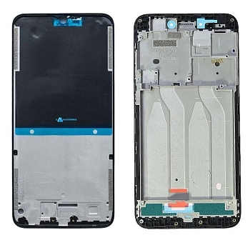 Рамка дисплея (средняя часть) для телефона Xiaomi Redmi 9A, 9C, черная