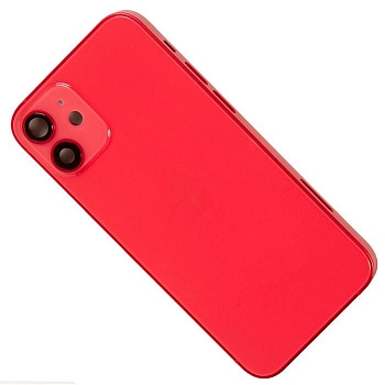 Задняя крышка корпуса в сборе с рамкой для Apple iPhone 12 Mini, красная