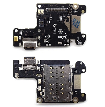 Разъем зарядки для телефона Xiaomi Mi 9T, Redmi K20 (M1903F10G) и коннектор SIM