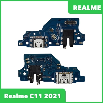 Системный разъем (разъем зарядки) для Realme C11 2021 c микрофоном