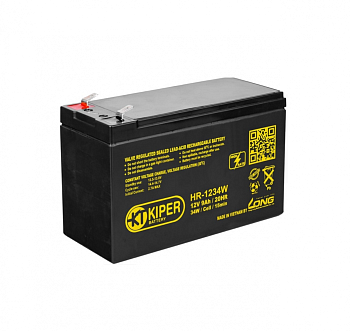 Аккумуляторная батарея Kiper HR-1234W F2, 12В, 9Ач